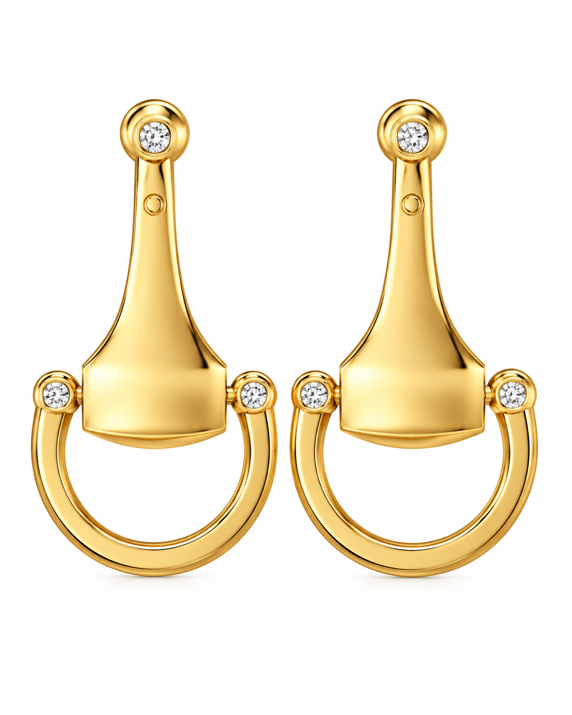 Cavallo Snaffle Bit Diamond Earrings