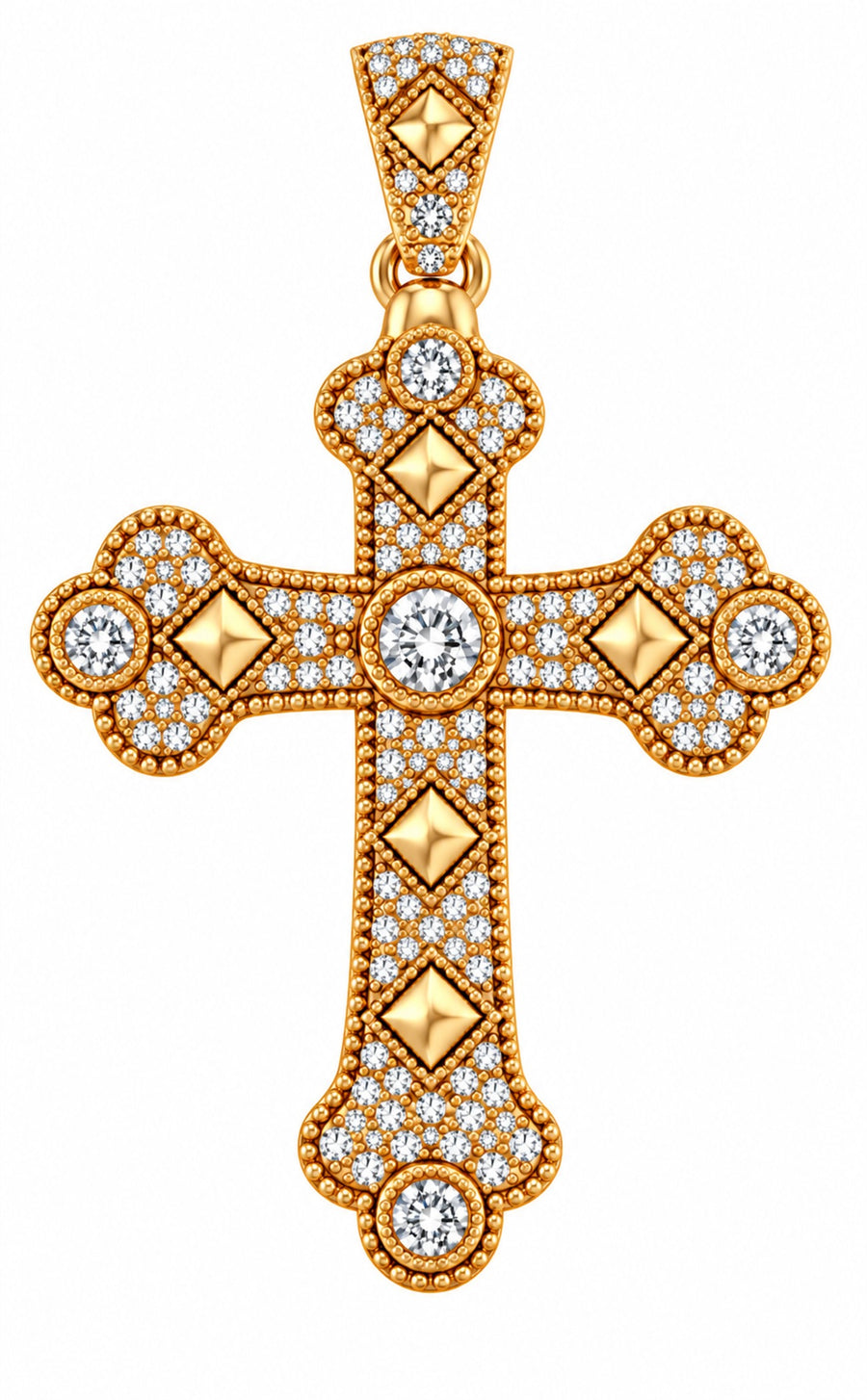 Cavallo Botonnée Diamond Cross Pendant