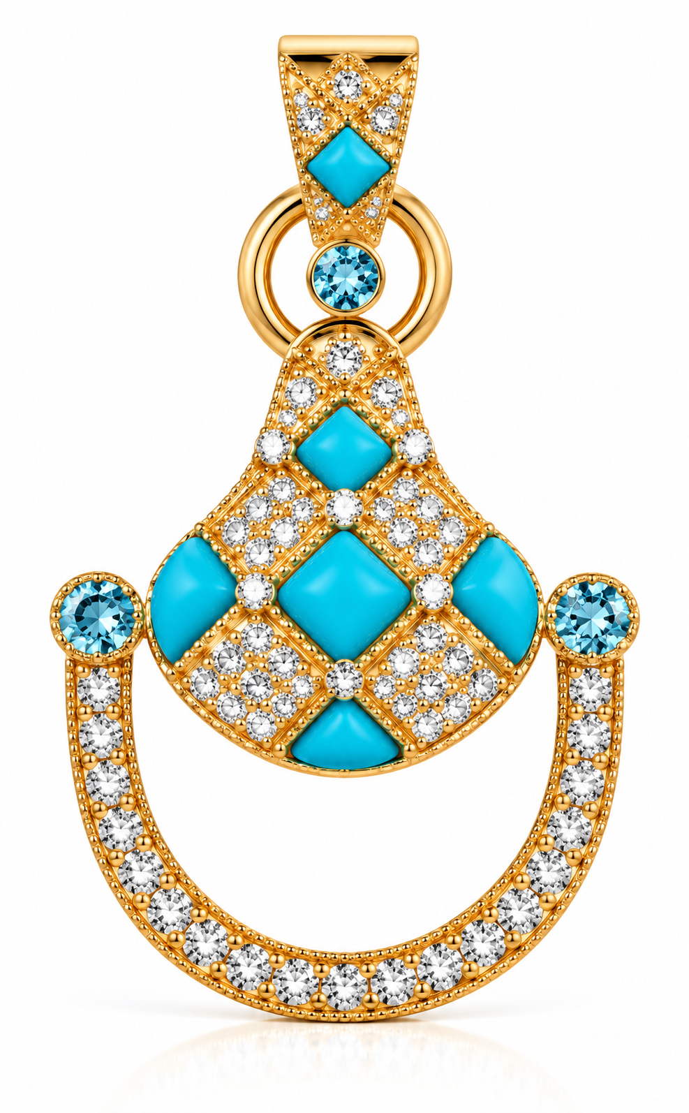 Cavallo Snaffle Bit Diamond Pendant