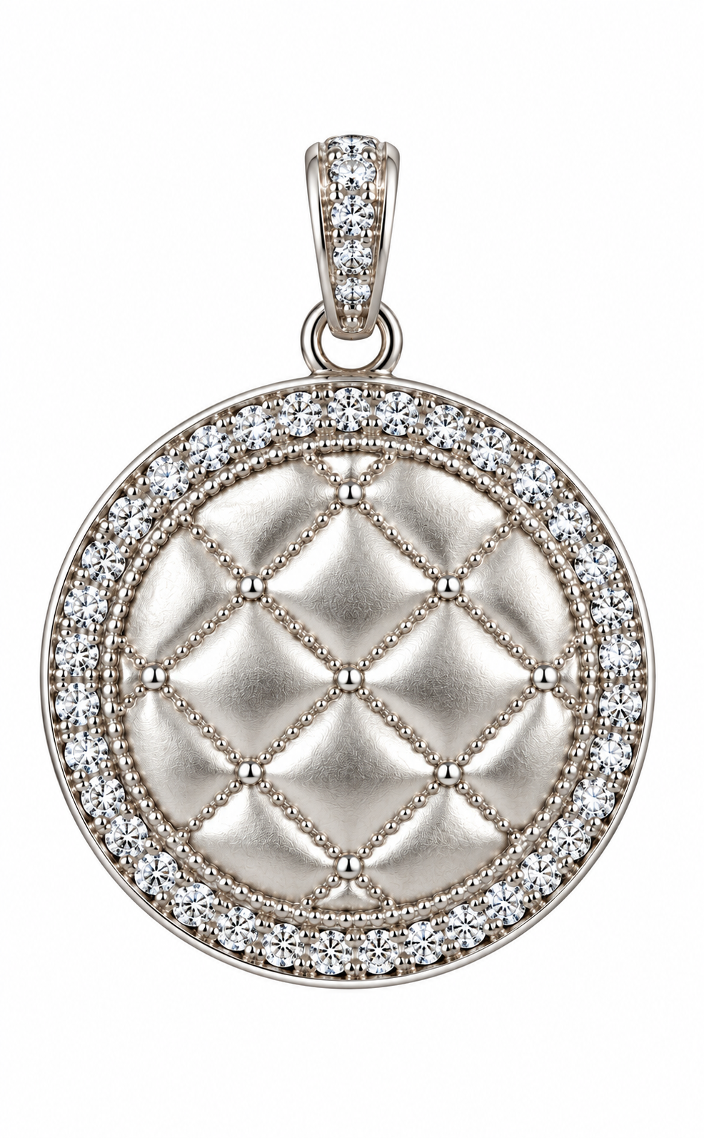 Cavallo Quilted Medallion Diamond Pendant