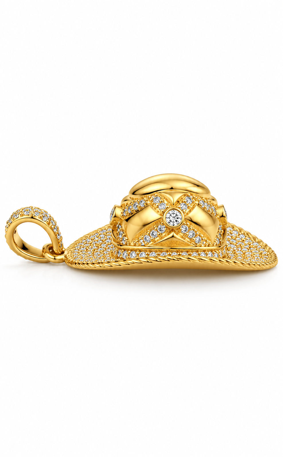 Cavallo Cowboy Hat Diamond Pendant, right