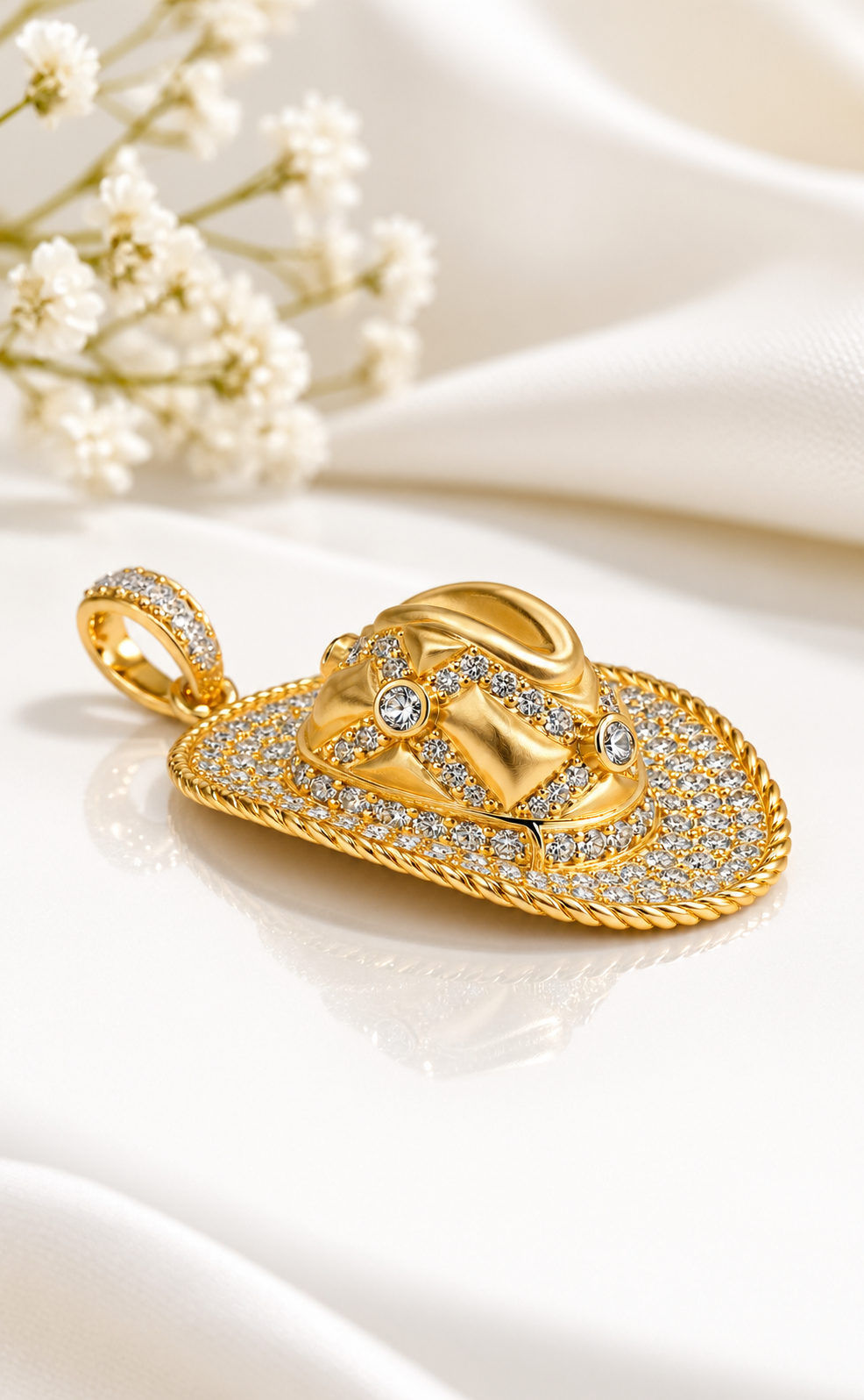 Cavallo Cowboy Hat Diamond Pendant, lifestyle