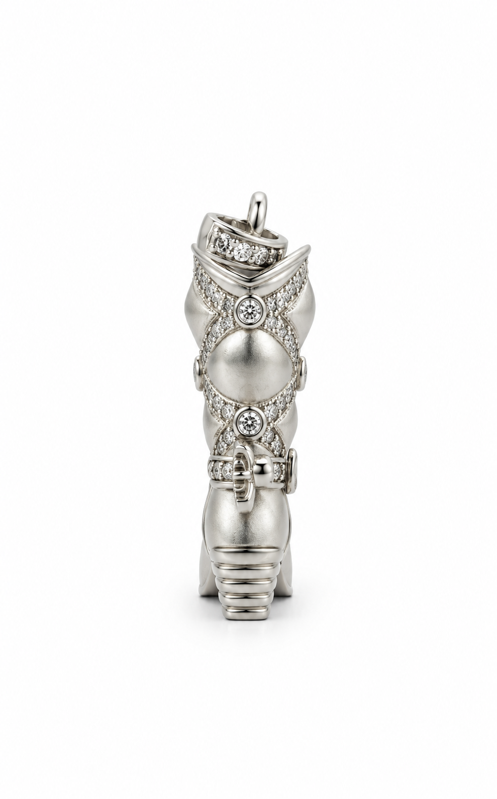 Cavallo Cowgirl Boot Diamond Pendant