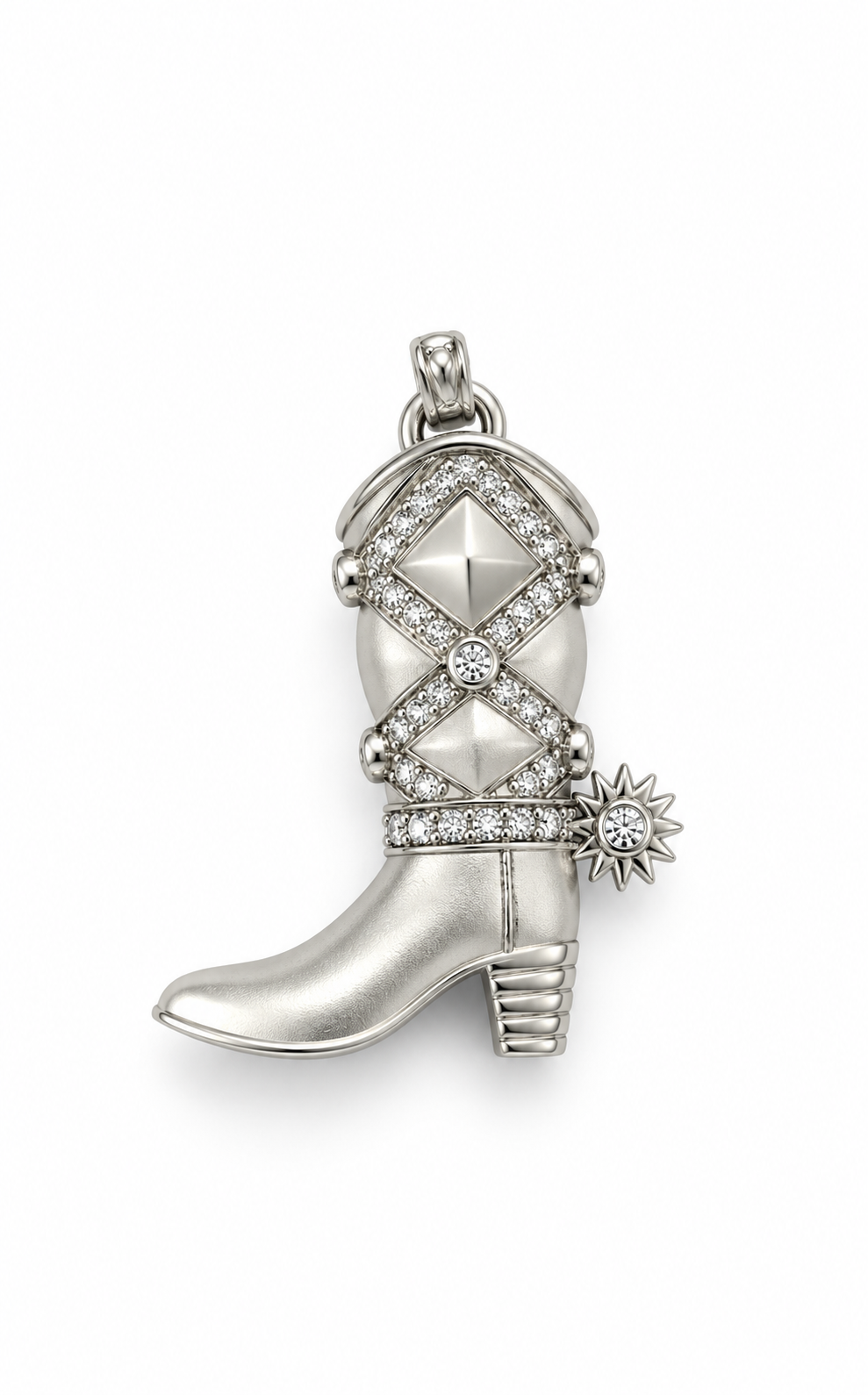 Cavallo Cowboy Boot Diamond Pendant, left