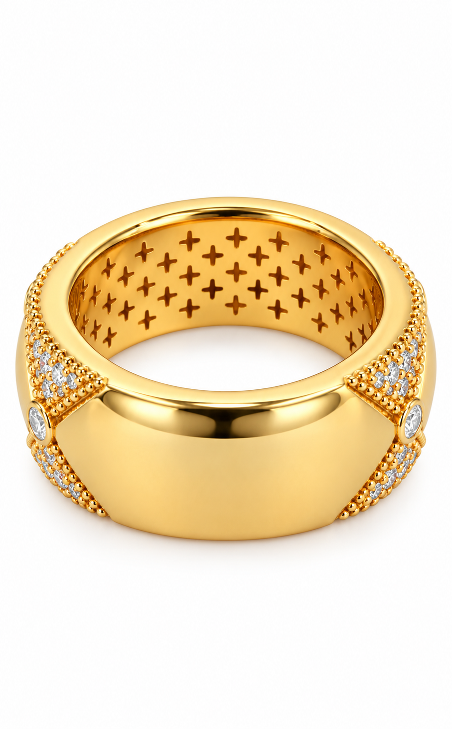 Cavallo Quilted Diamond Band, second view