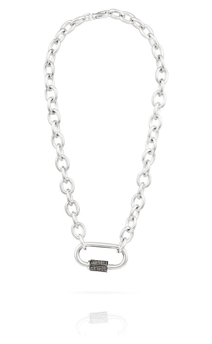 Le Marine Diamond Carabiner Necklace by Vincent Peach