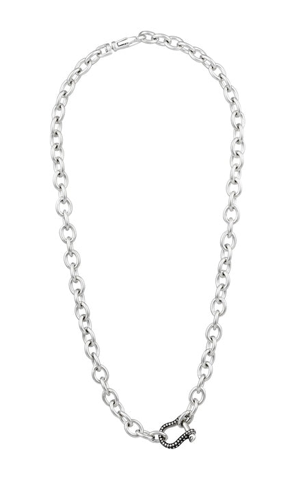 Petite Diamond Shackle Chain Necklace by Vincent Peach