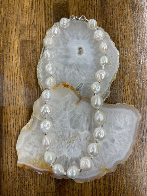 Freshwater/ Silver Necklace - Vincent Peach Fine Jewelry