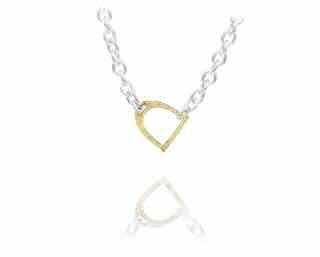 Diamond Stirrup Pendant Necklace