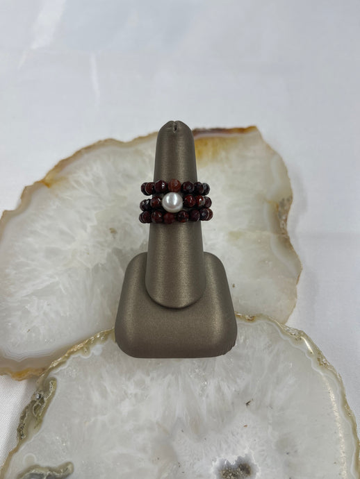 Stone Stretchy Ring Set of Three - Vincent Peach Fine Jewelry