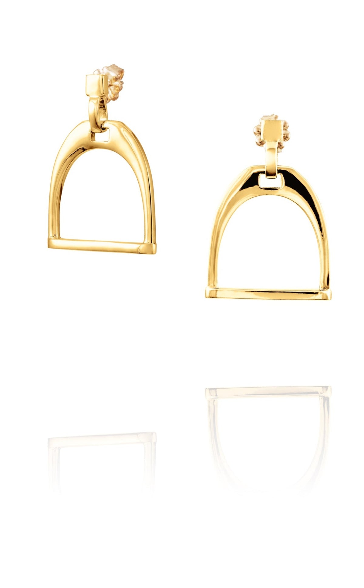 Equestrian Stirrup Earrings | Gold