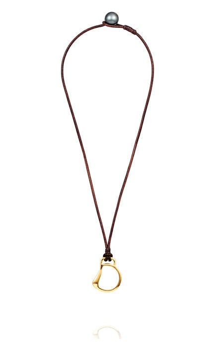 Gold Cheval Bit Necklace by Vincent Peach