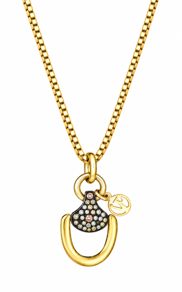 Churchill Downs Necklace | Multi Diamond | Gold — Venetian box chain