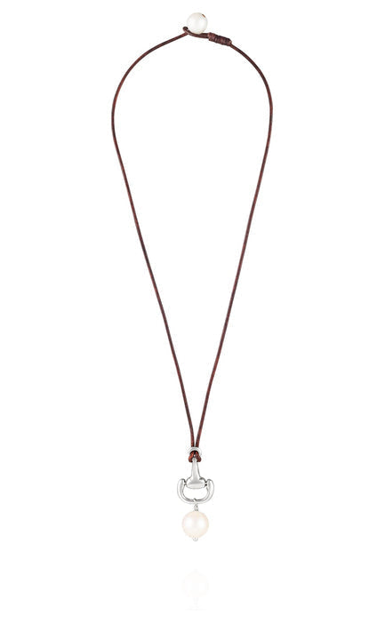 Equestrian Pearl Necklace by Vincent Peach, view 3