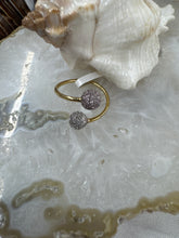 Pave Diamonds and Sapphire Ring