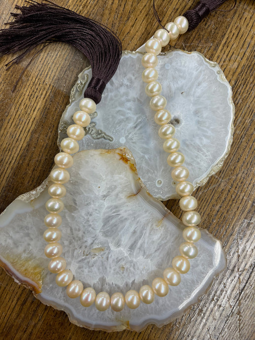11.5-12.5mm Peach Colored Freshwater Strand