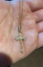 Yellow Gold Diamond Cross - Vincent Peach Fine Jewelry
