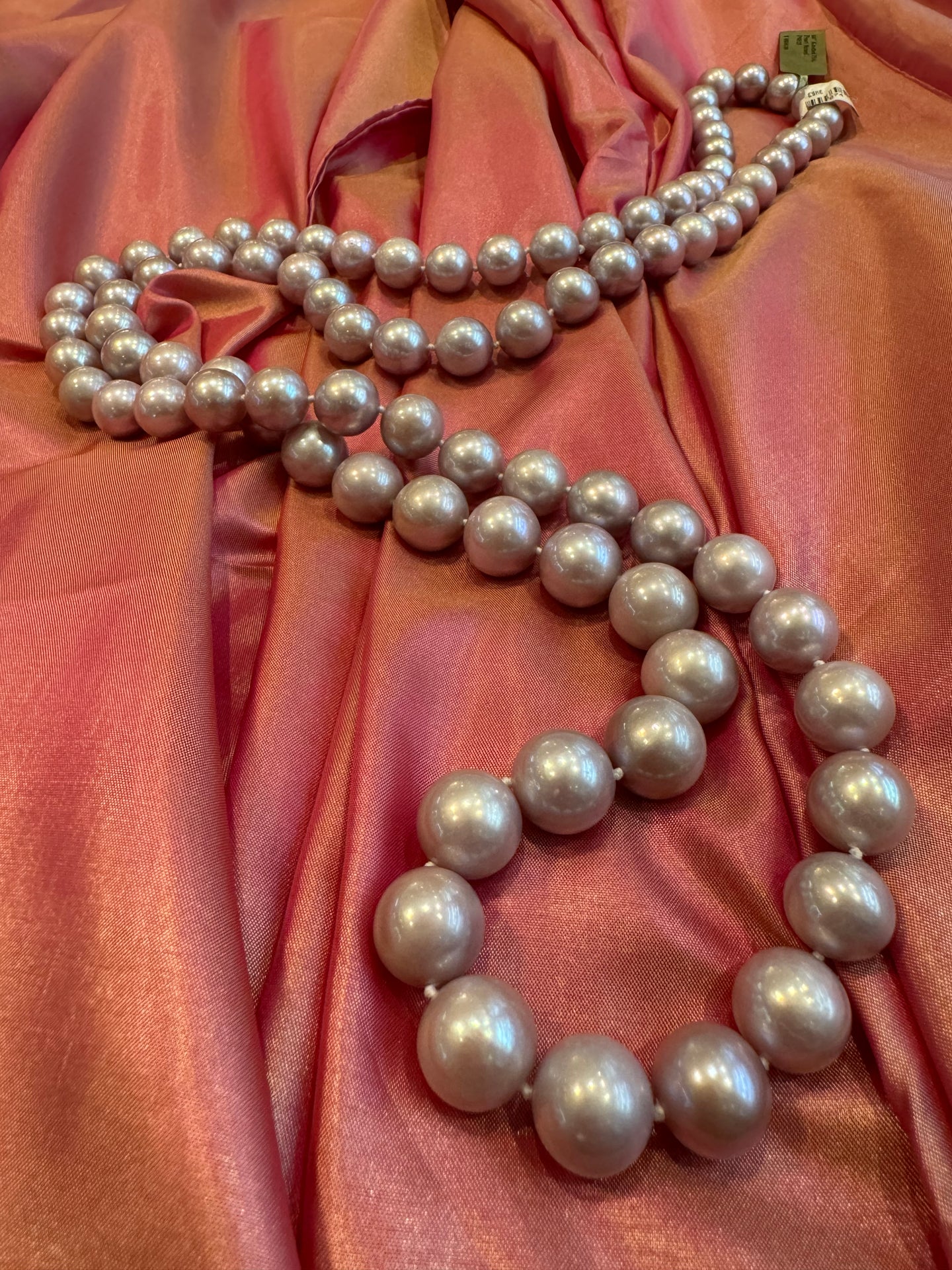 Pink Long Pearl Necklace