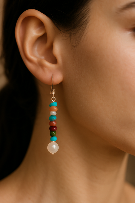 Colored Stone Earrings