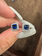 Blue Diamond Earrings - Vincent Peach Fine Jewelry