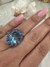 Blue Topaz Tanzanite Stunning Ring