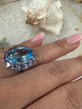 Blue Topaz Tanzanite Stunning Ring