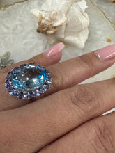 Blue Topaz Tanzanite Stunning Ring