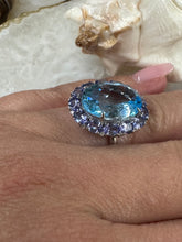Blue Topaz Tanzanite Stunning Ring