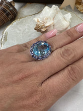 Blue Topaz Tanzanite Stunning Ring