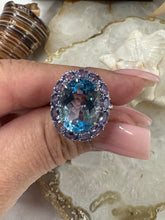Blue Topaz Tanzanite Stunning Ring