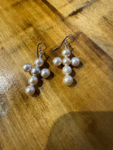 Pink Pearl Cross Earrings - Vincent Peach Fine Jewelry