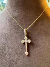 Yellow Gold Diamond Cross - Vincent Peach Fine Jewelry