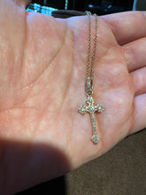 Yellow Gold Diamond Cross - Vincent Peach Fine Jewelry