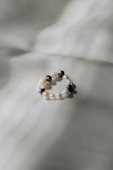 Multi-Color Pearl Stretchy Ring