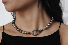 Tahitian Pearl Necklace | Large Diamond Clasp