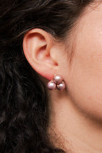 Natural Pink Triple Pearl Earrings - Vincent Peach Fine Jewelry