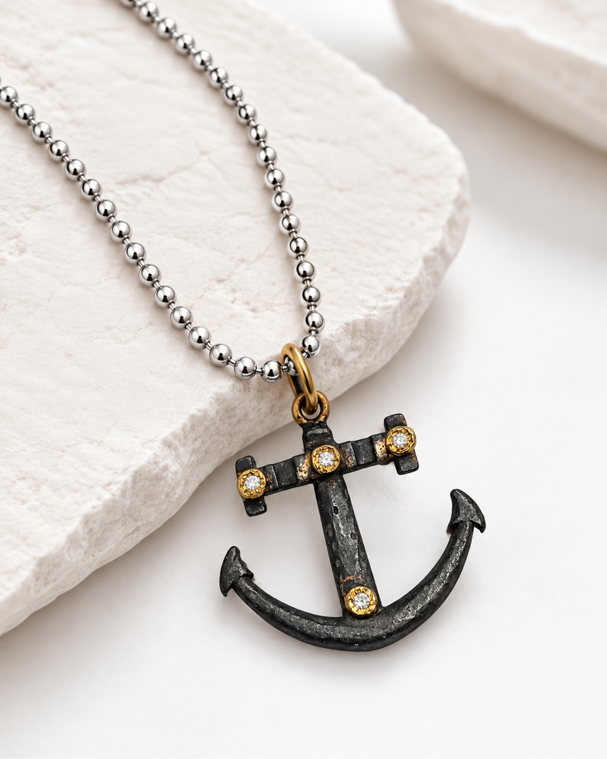 Anchor of Faith Diamond Pendant, Premium by Vincent Peach, view 4