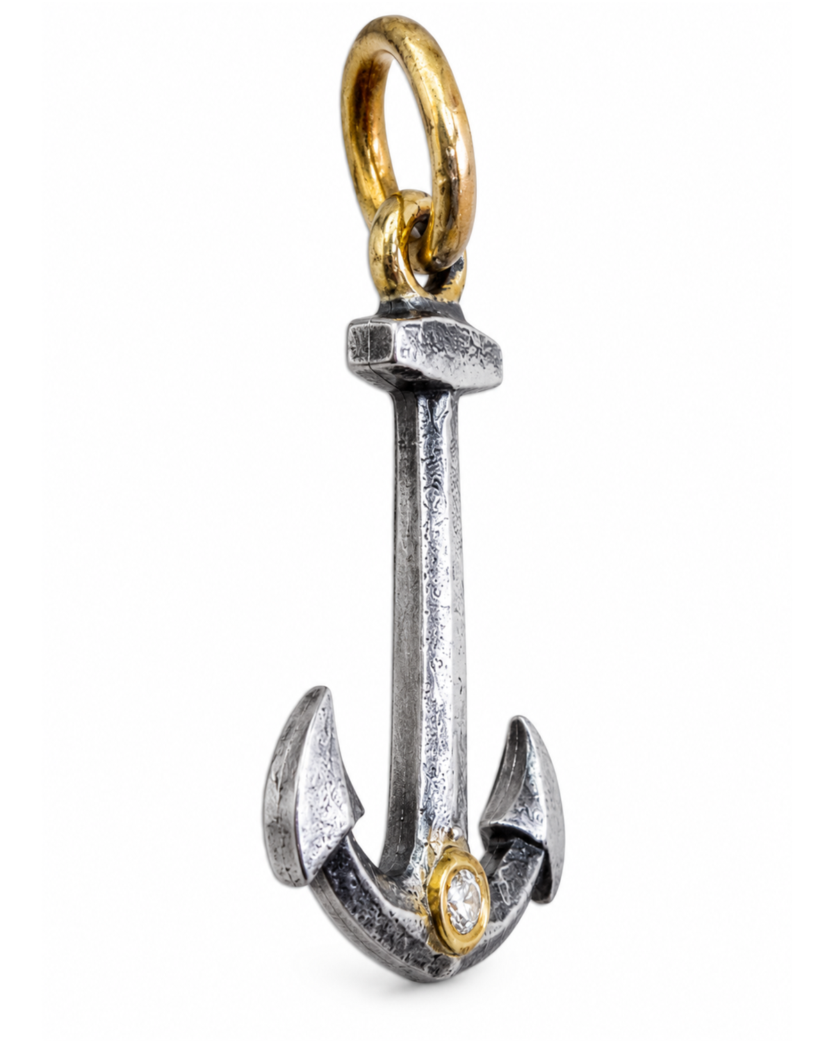 Anchor Relic Diamond Pendant by Vincent Peach, view 3