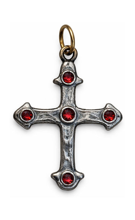 Byzantine Cross Ruby Pendant by Vincent Peach