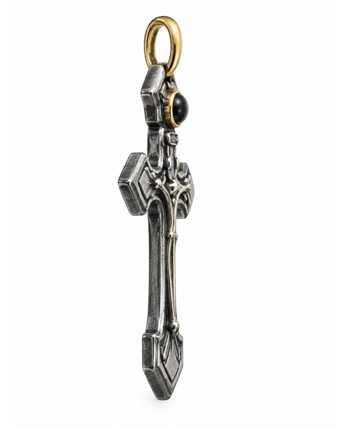 Devotion Garnet Cross Pendant by Vincent Peach, view 3