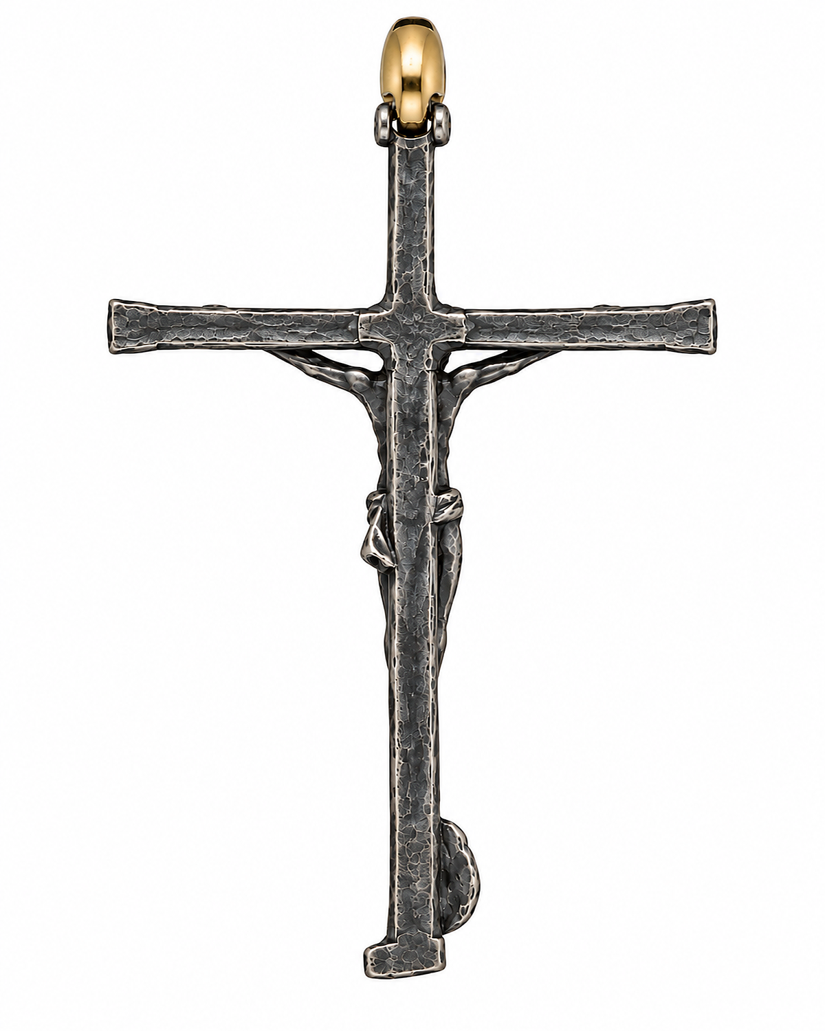 Emerald Crucifix Pendant by Vincent Peach, view 2