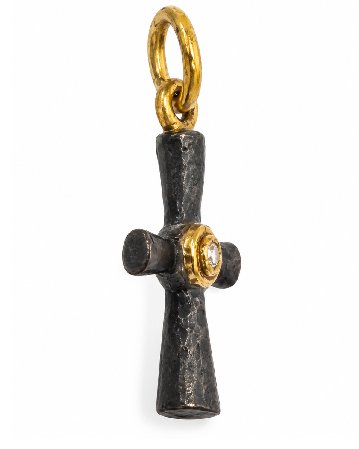 Faith Diamond Cross Pendant by Vincent Peach, view 2