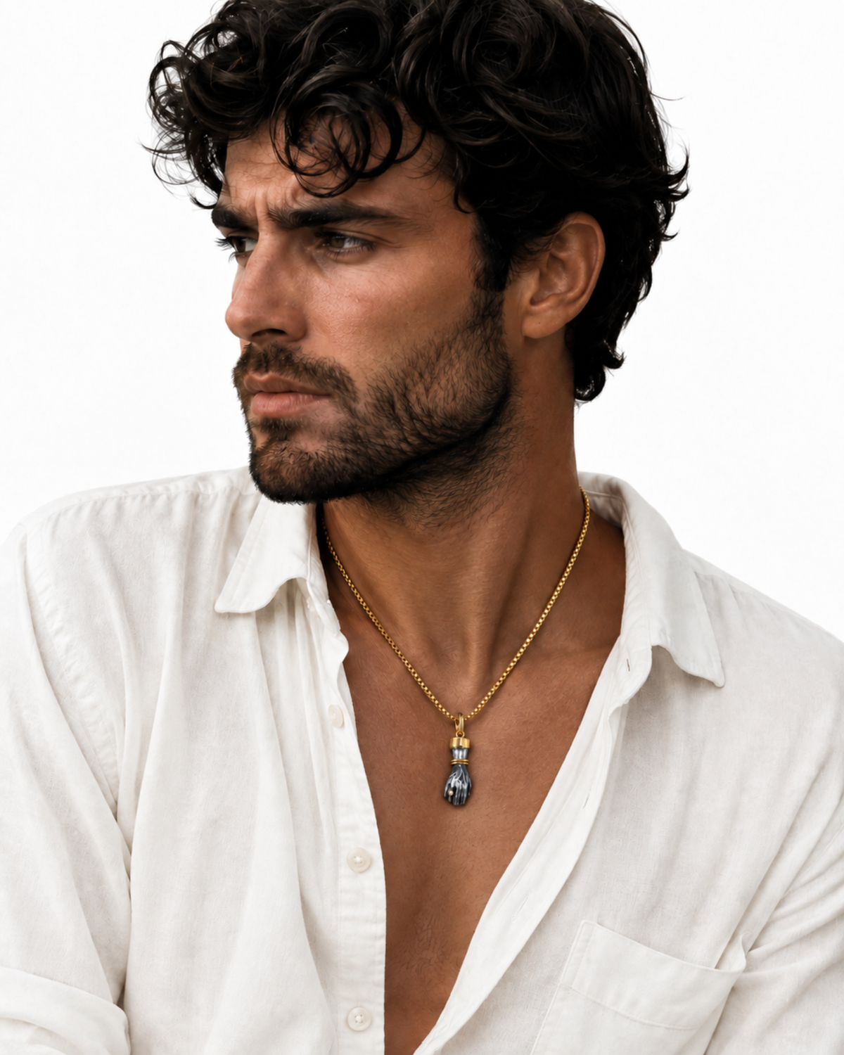 Figa Charm Diamond Pendant by Vincent Peach, view 5