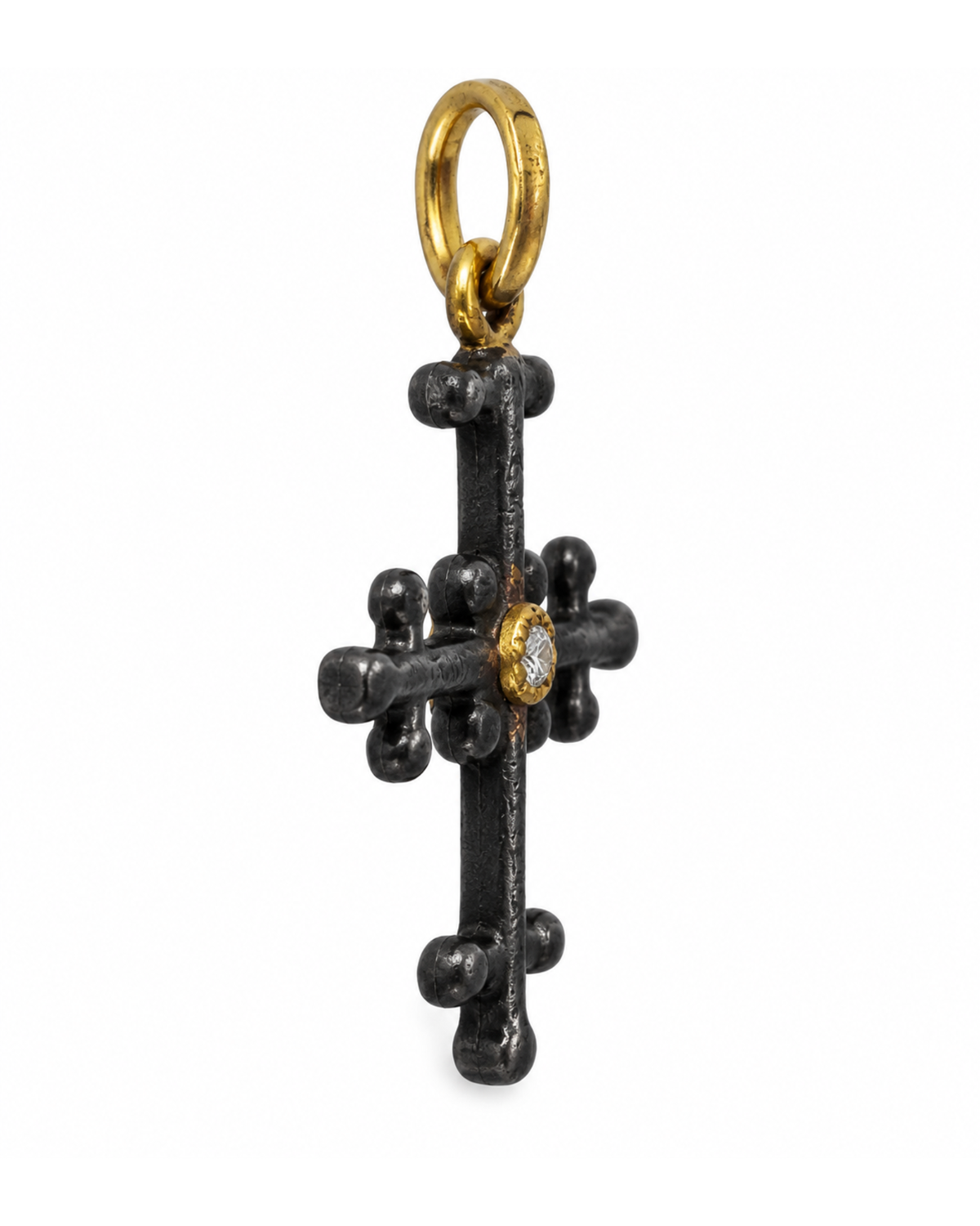 Jerusalem Diamond Cross Pendant by Vincent Peach, view 3