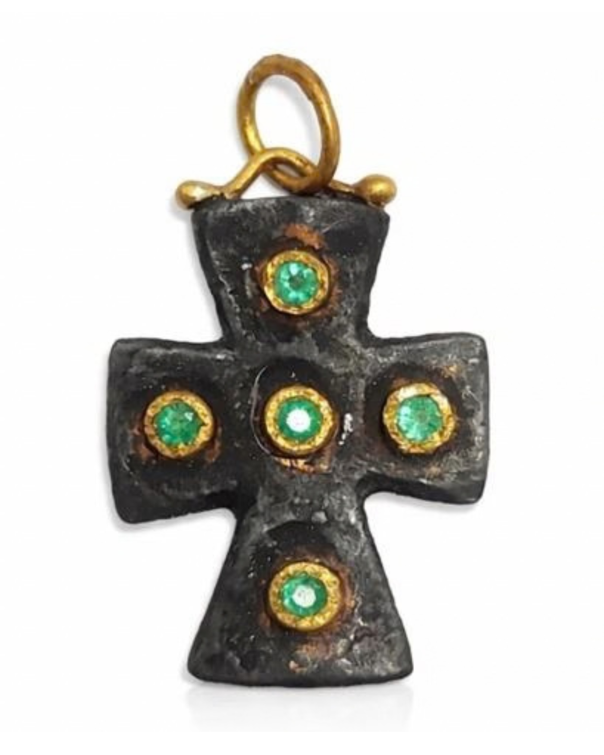 Majestic Emerald Cross Pendant by Vincent Peach