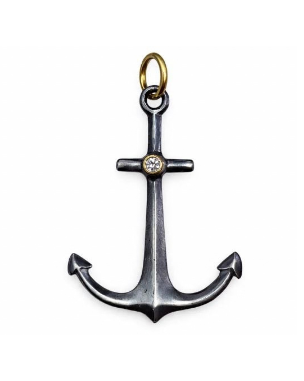 Mariner's Cross Anchor Diamond Pendant by Vincent Peach