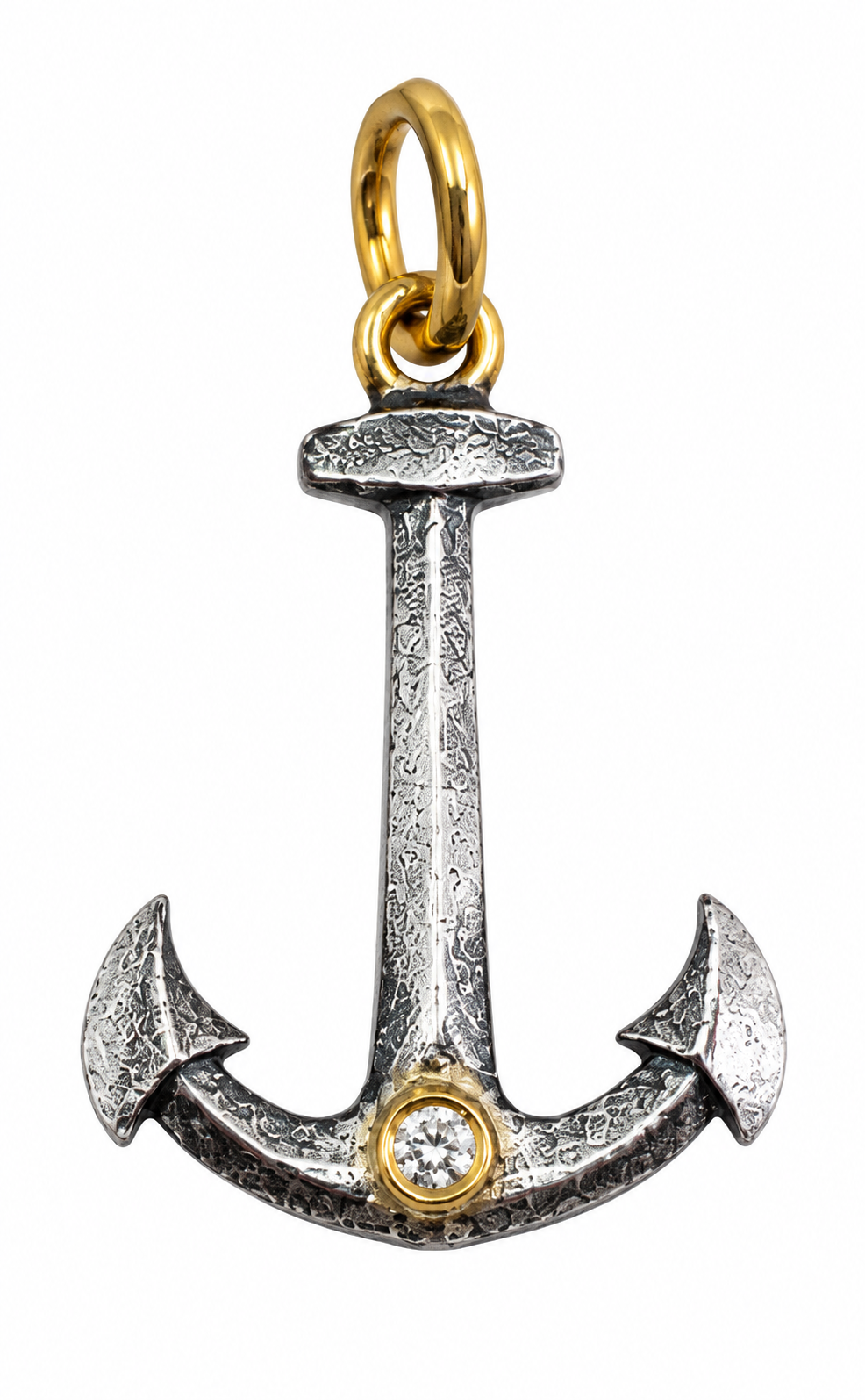 Navigator Diamond Anchor Pendant, Premium by Vincent Peach