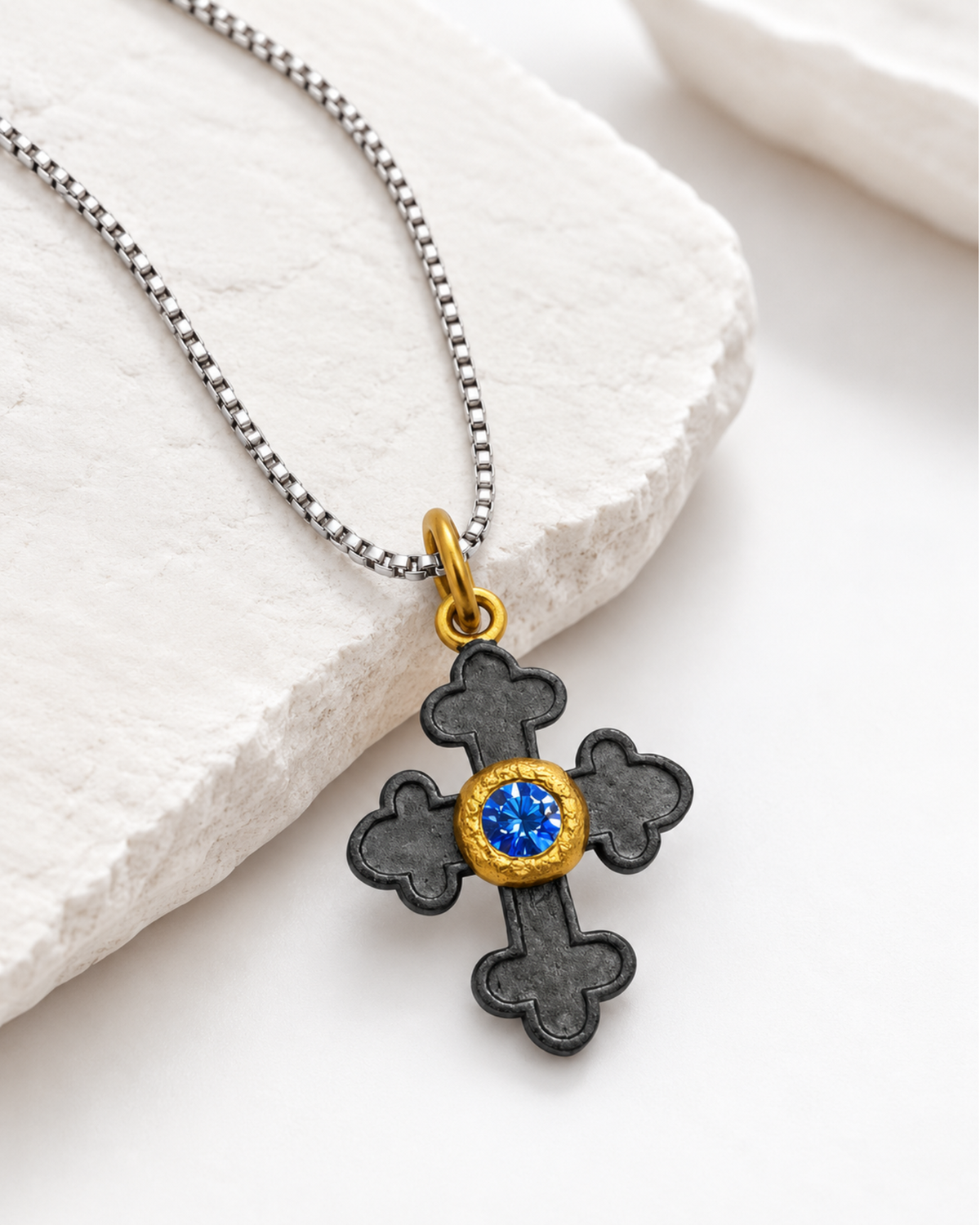 Sigil Sapphire Pendant by Vincent Peach, view 4