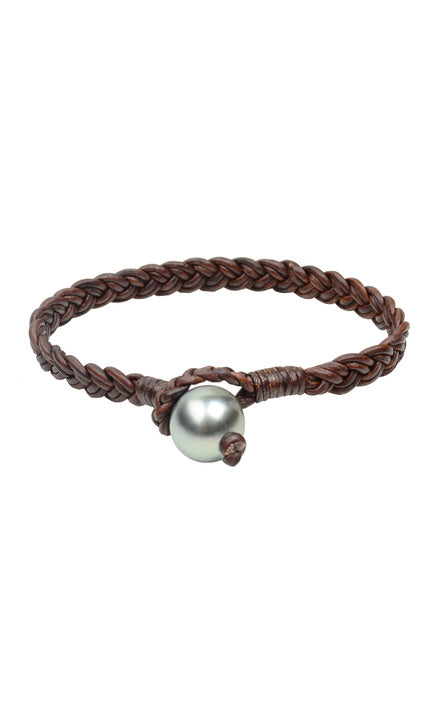 Tahitian Pearl Flat Braid Bracelet by Vincent Peach