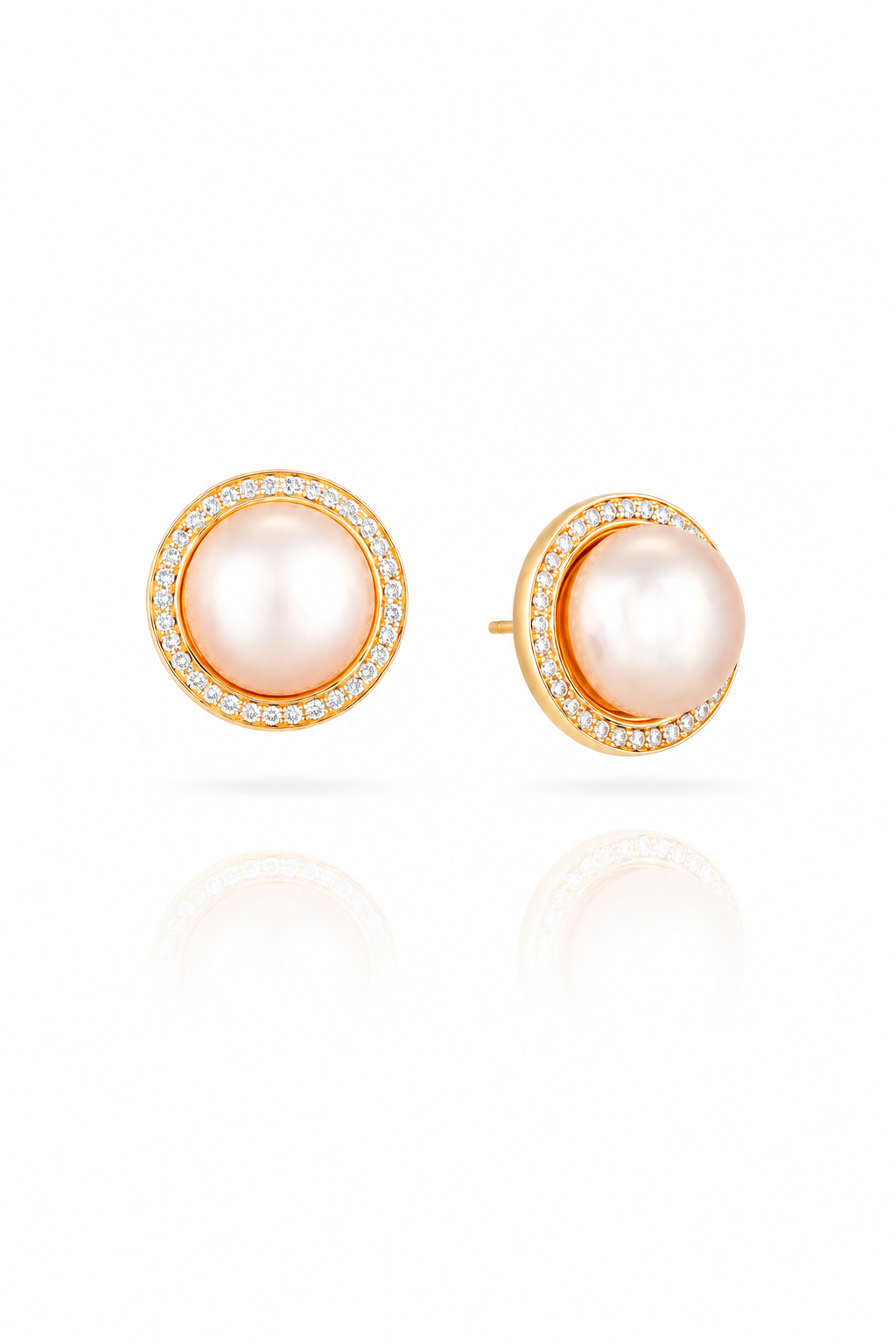 Natural Pearl Diamond Weekender Earrings by Vincent Peach
